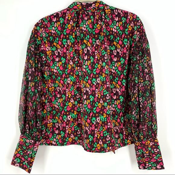 Who What Wear Multi Colored Floral Print Top Women's Size Small - Picture 2 of 8
